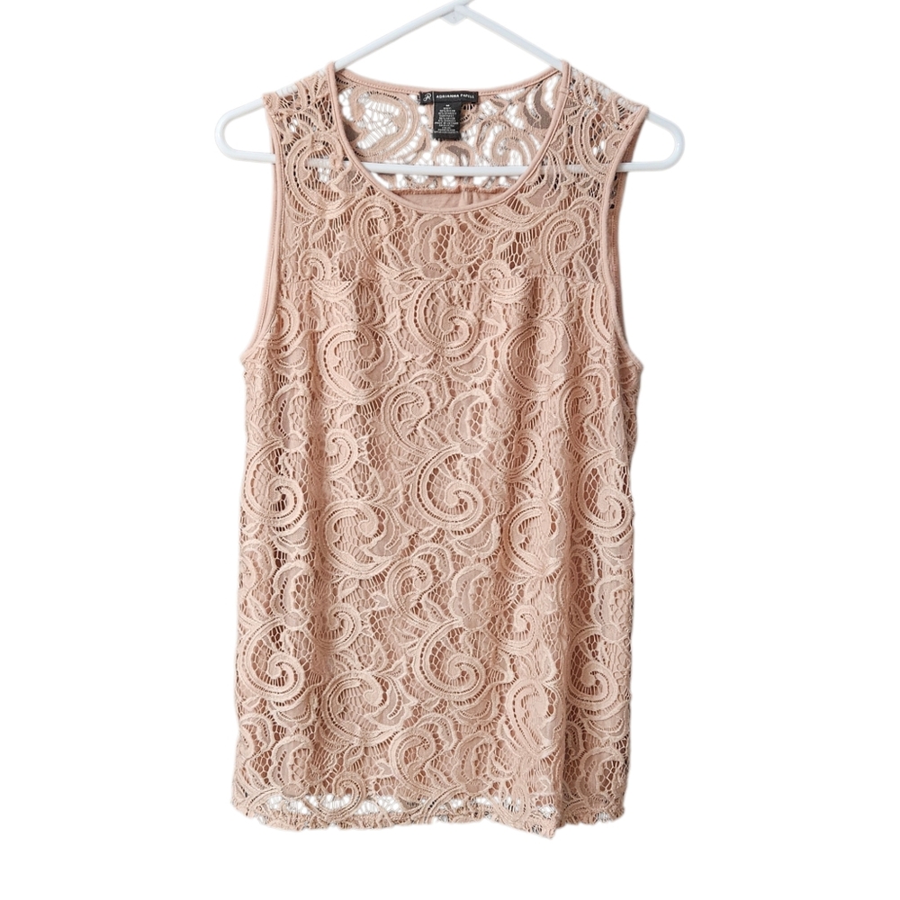 Adrianna PapellWomen's Sleeveless Lace Top Tank Size Medium